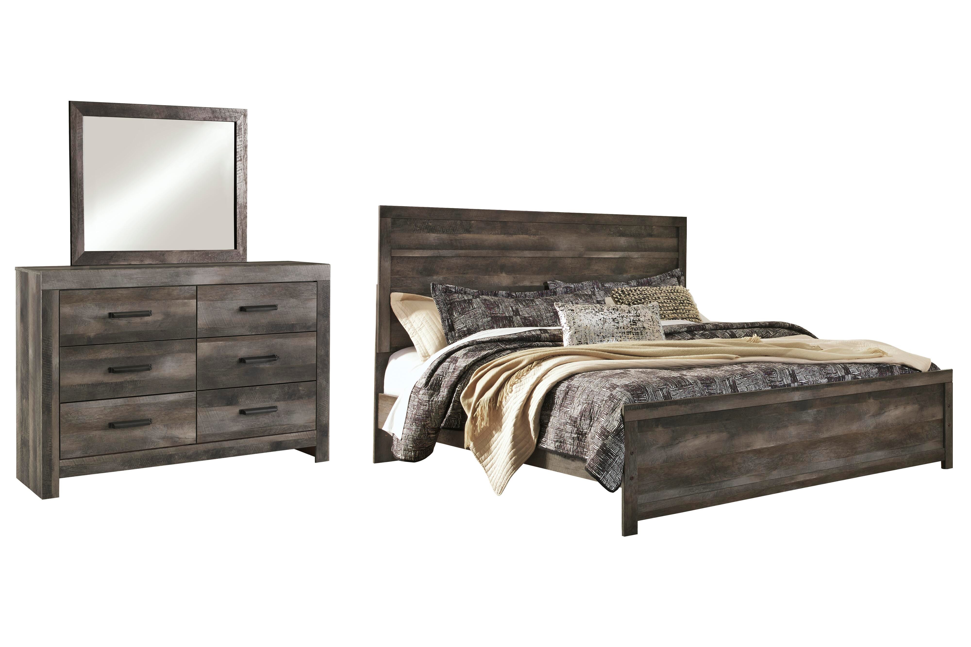 Wynnlow Panel Bed, Dresser and Mirror