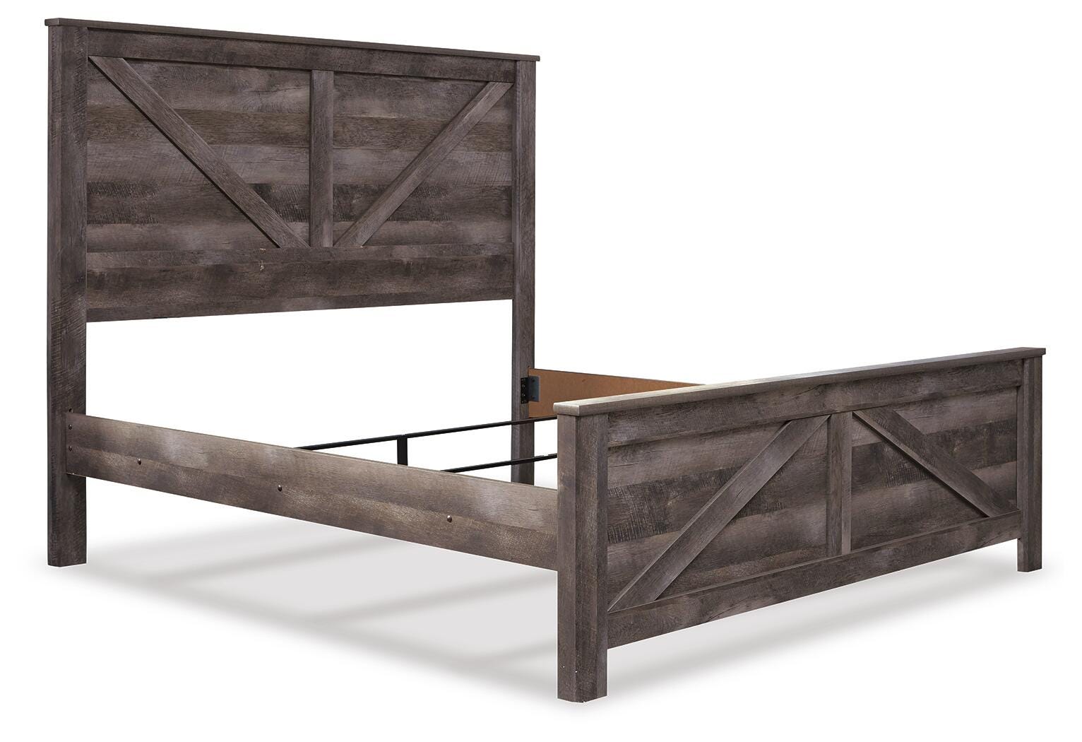 Wynnlow Crossbuck Panel Bed, Dresser, Mirror, and Nightstand