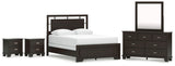 Covetown Panel Bed, Dresser, Mirror and 2 Nightstands