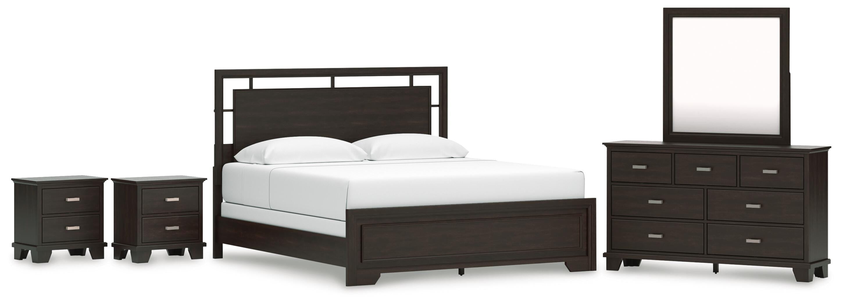 Covetown Panel Bed, Dresser, Mirror and 2 Nightstands