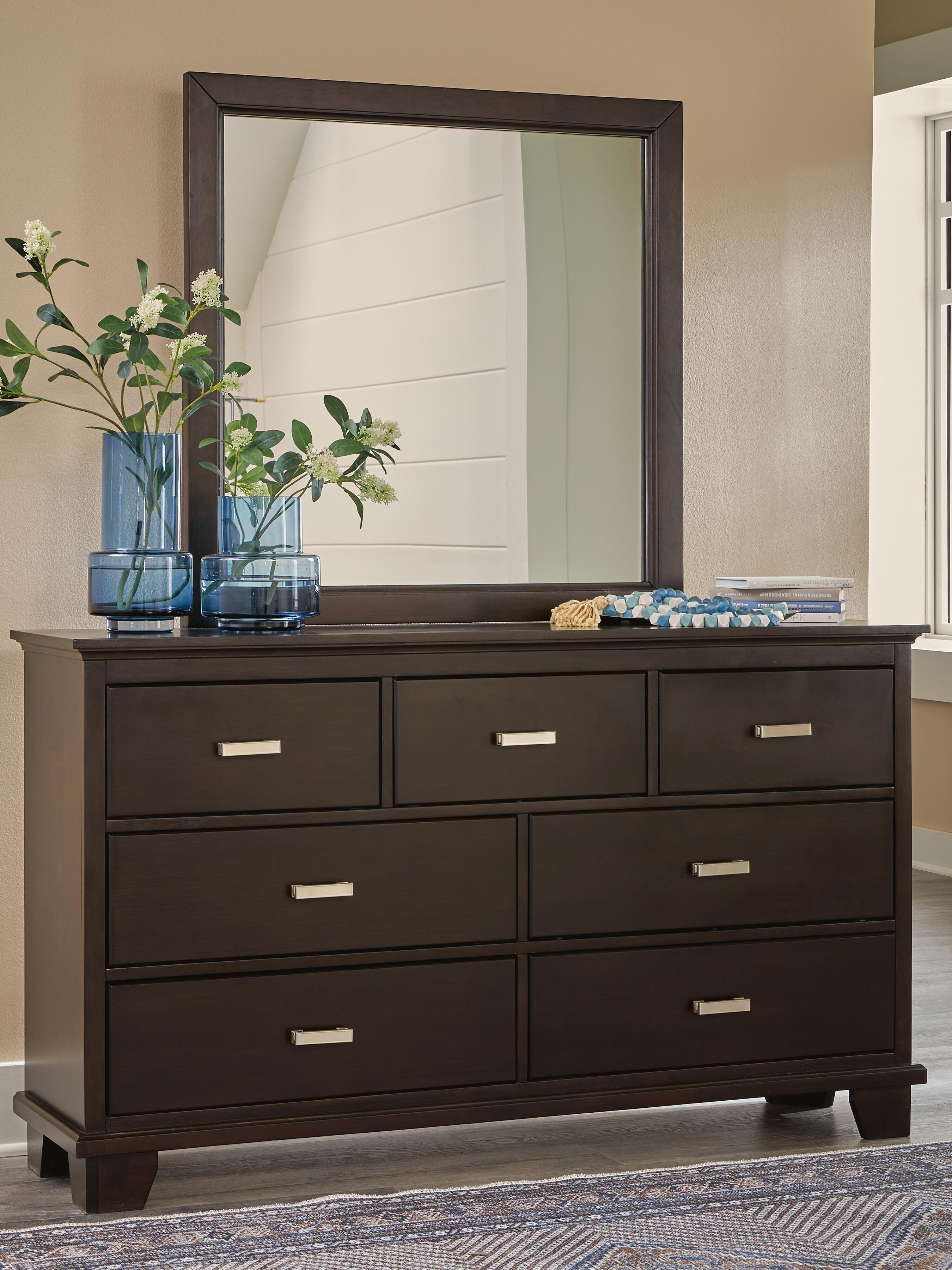 Covetown Panel Bed with Mirrored Dresser and Nightstand
