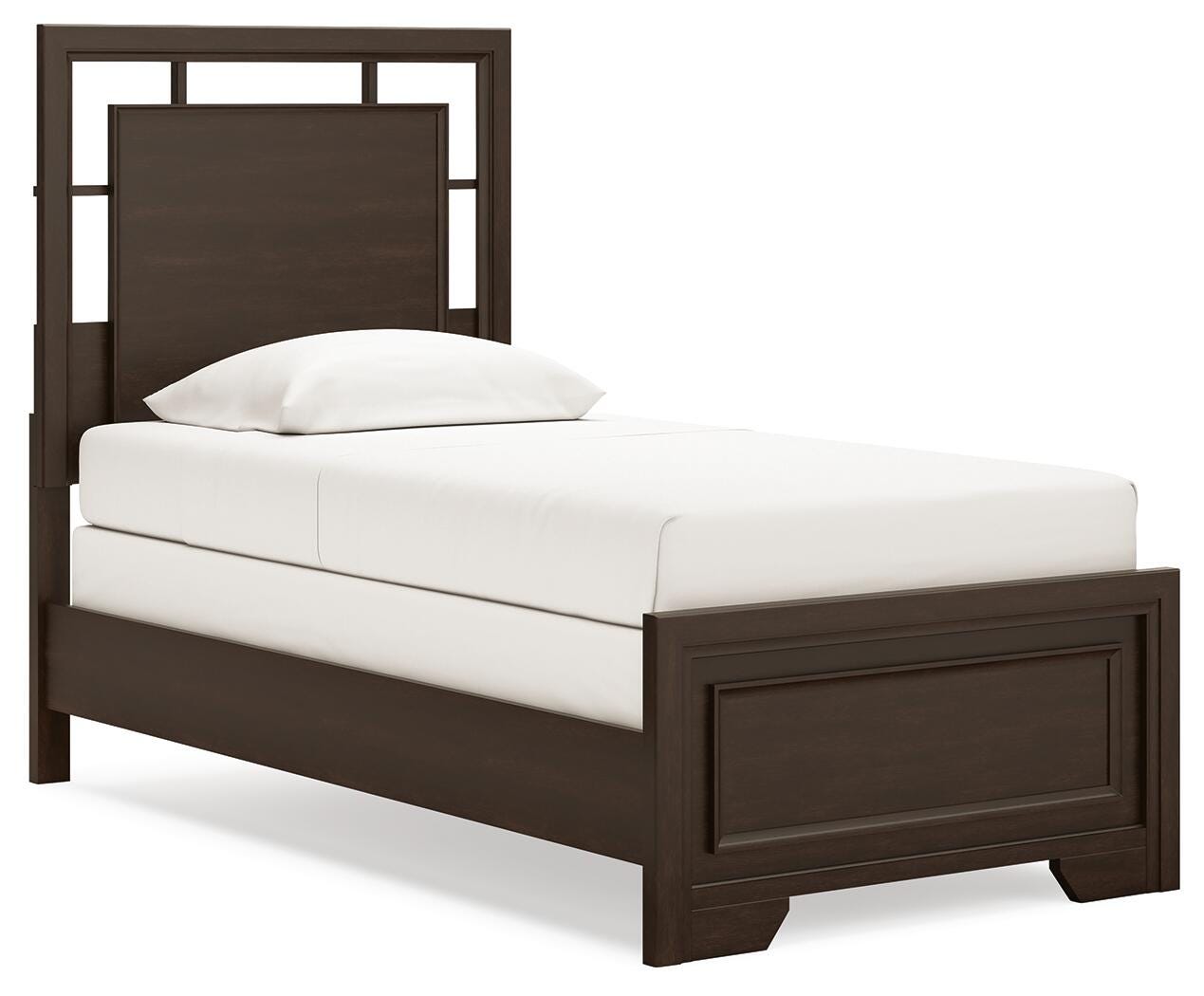 Covetown Panel Bed with Mirrored Dresser, Chest and 2 Nightstands