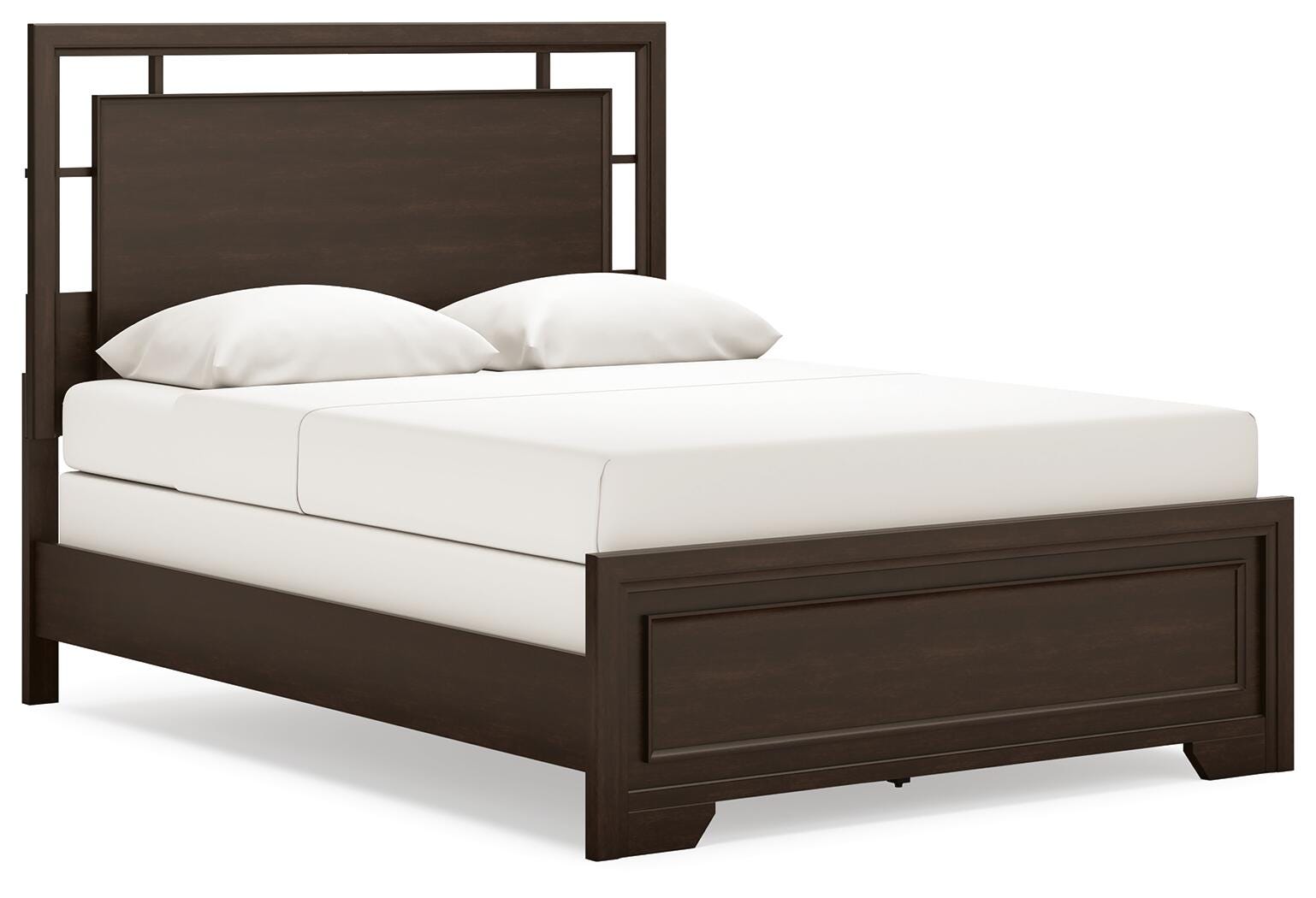 Covetown Panel Bed with Mirrored Dresser