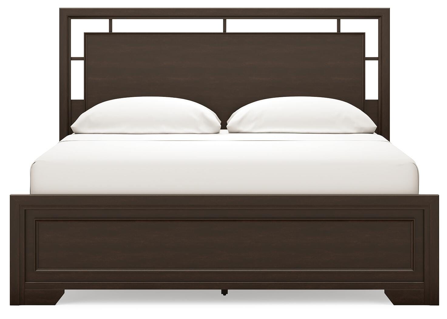 Covetown Panel Bed with Mirrored Dresser, Chest and 2 Nightstands