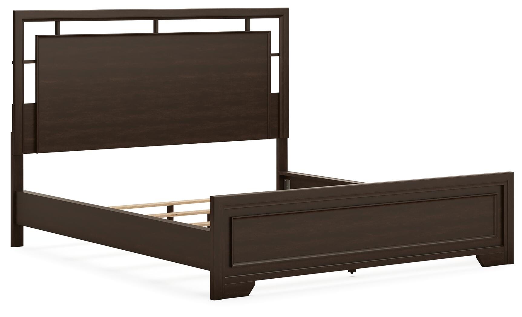 Covetown Panel Bed with Mirrored Dresser