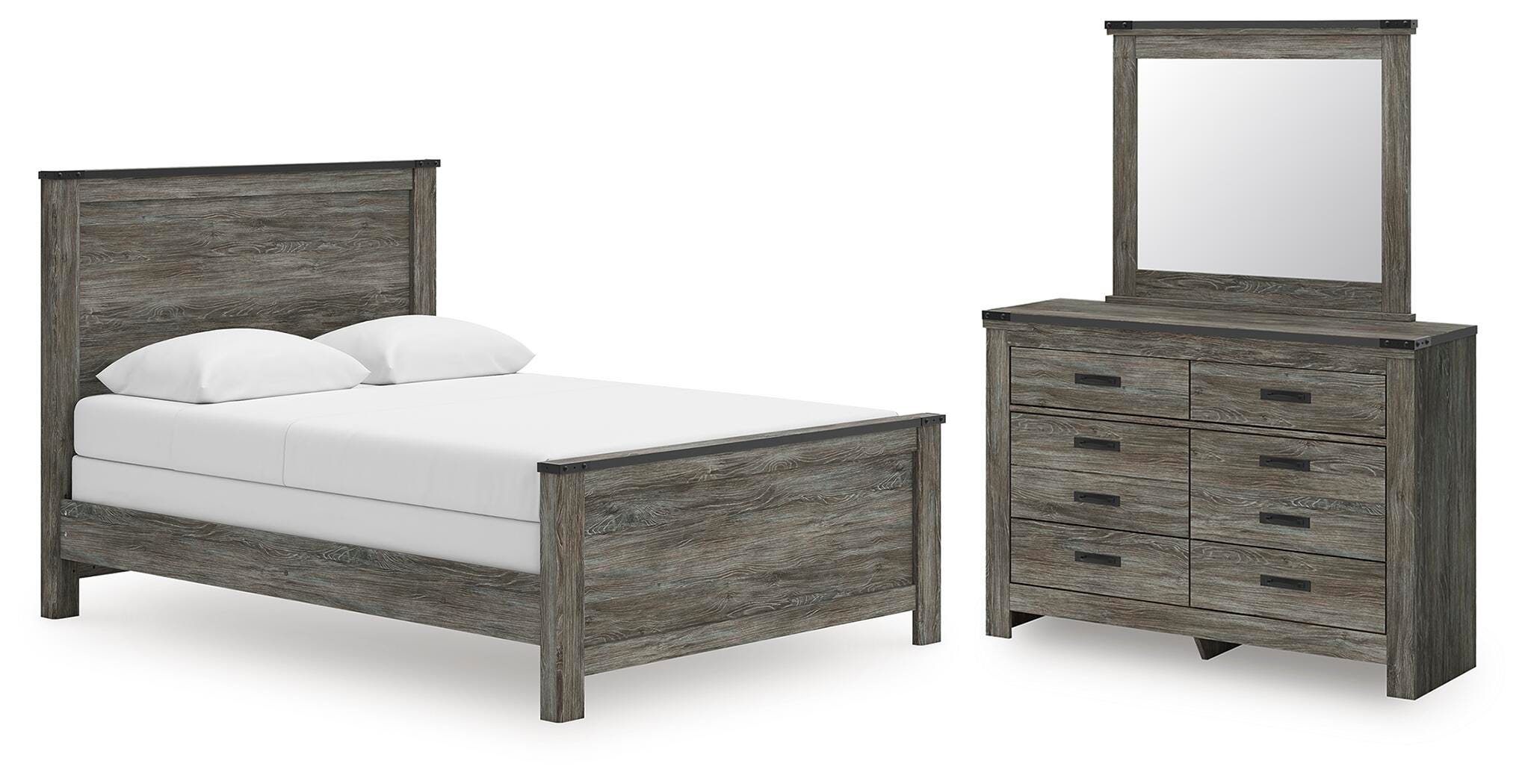 Frandern Panel Bed, Dresser and Mirror