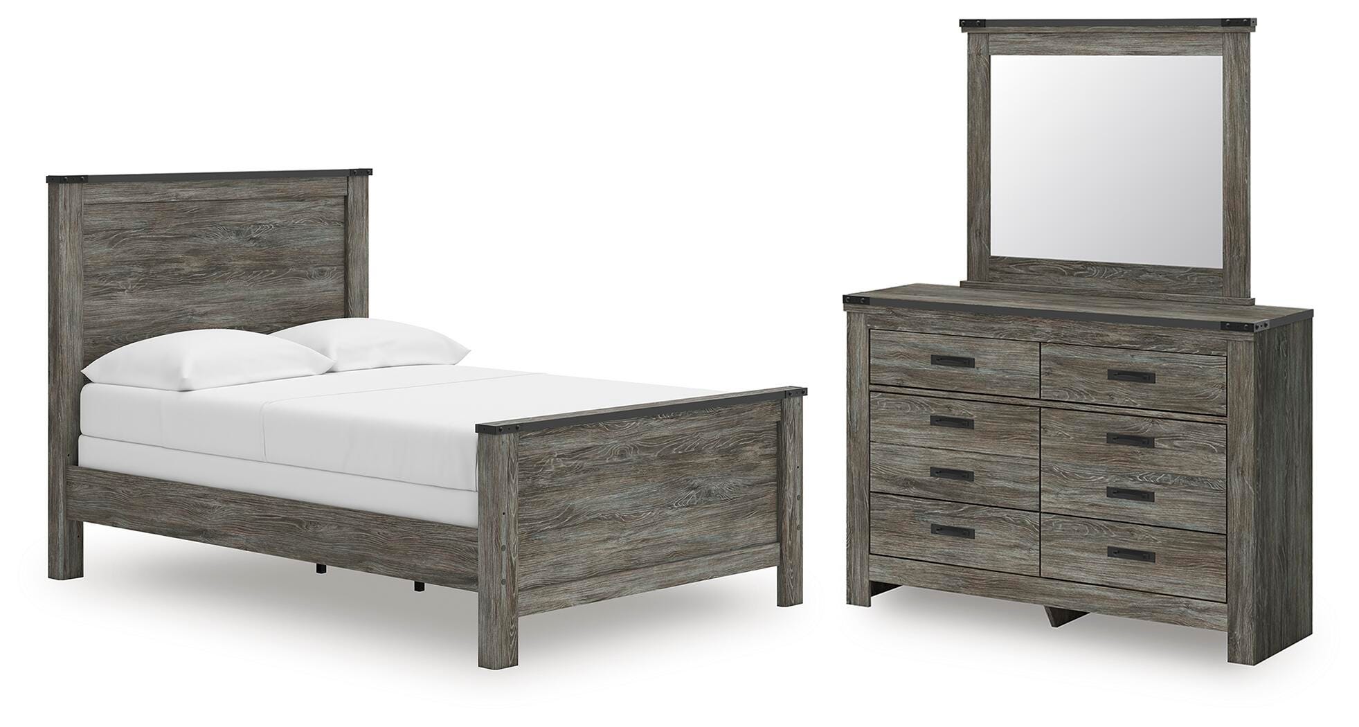 Frandern Panel Bed, Dresser and Mirror