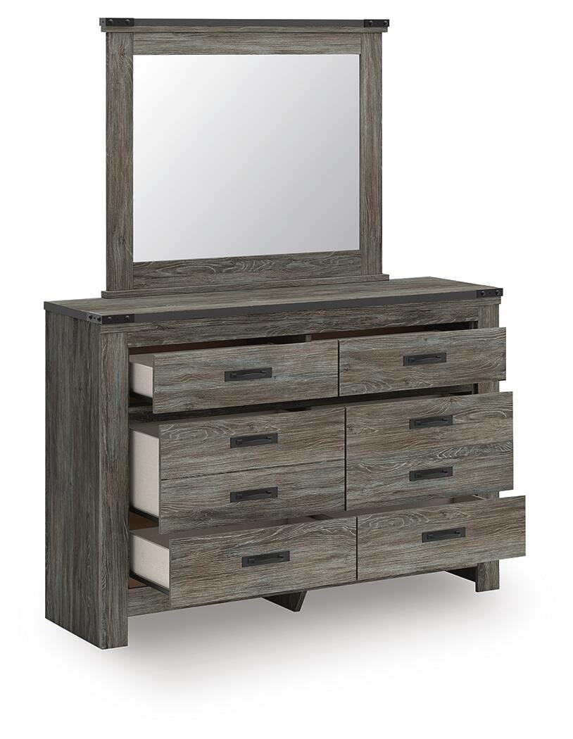 Frandern Panel Bed, Dresser, Mirror, Chest and 2 Nightstands