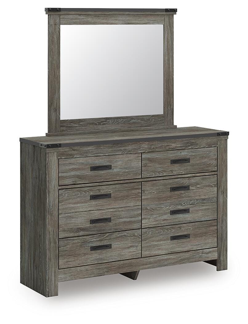 Frandern Panel Bed, Dresser, Mirror, Chest and 2 Nightstands