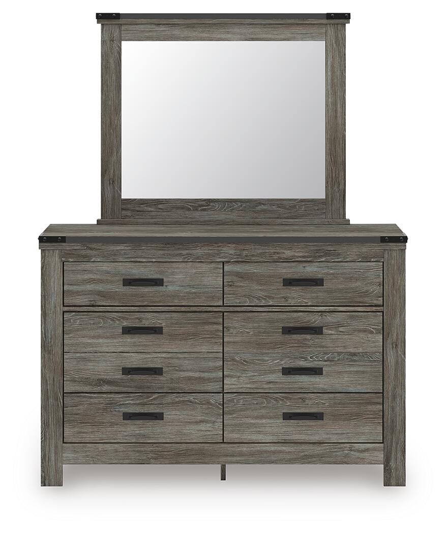 Frandern Panel Bed, Dresser, Mirror, Chest and 2 Nightstands