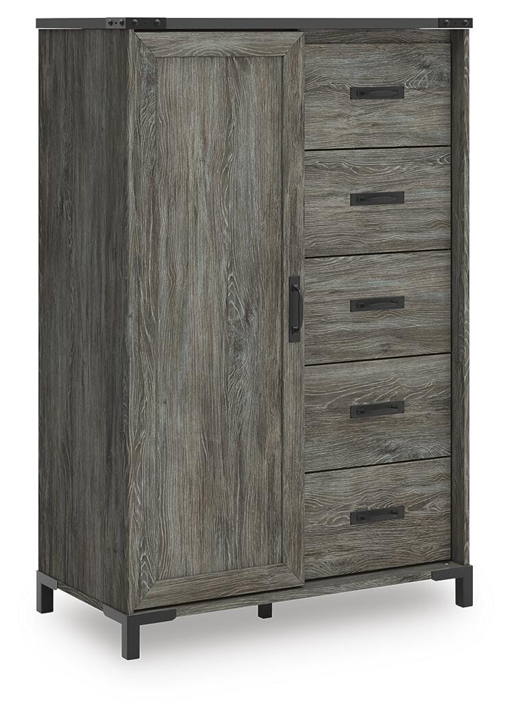 Frandern Panel Bed, Dresser, Mirror, Chest and 2 Nightstands
