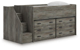 Frandern Loft Bed with Drawer Storage