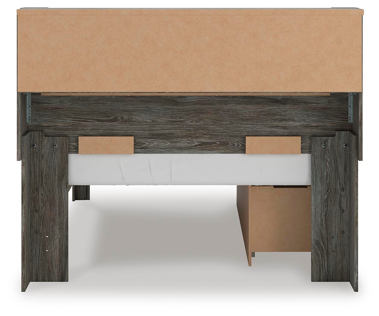 Frandern Bookcase Panel Bed with Storage