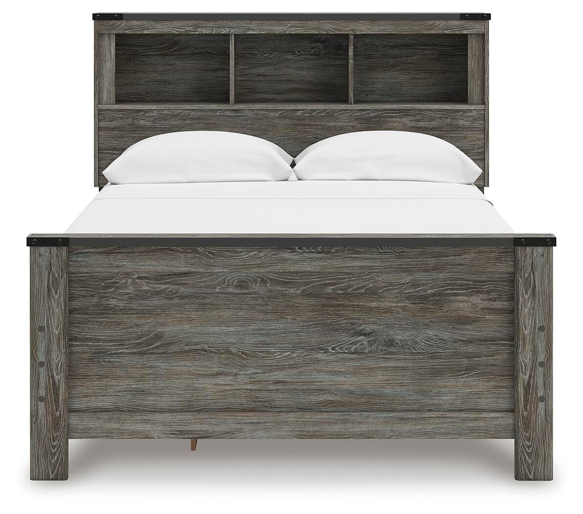 Frandern Bookcase Panel Bed with Storage