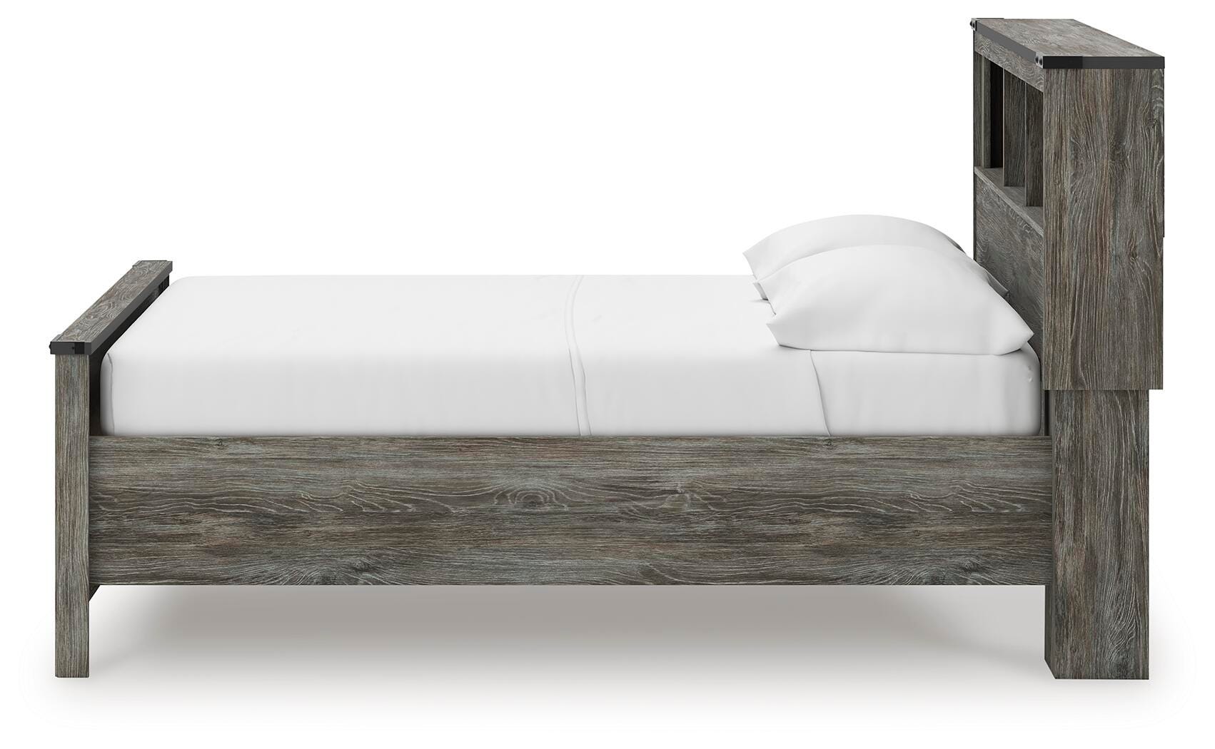 Frandern Bookcase Panel Bed with Storage