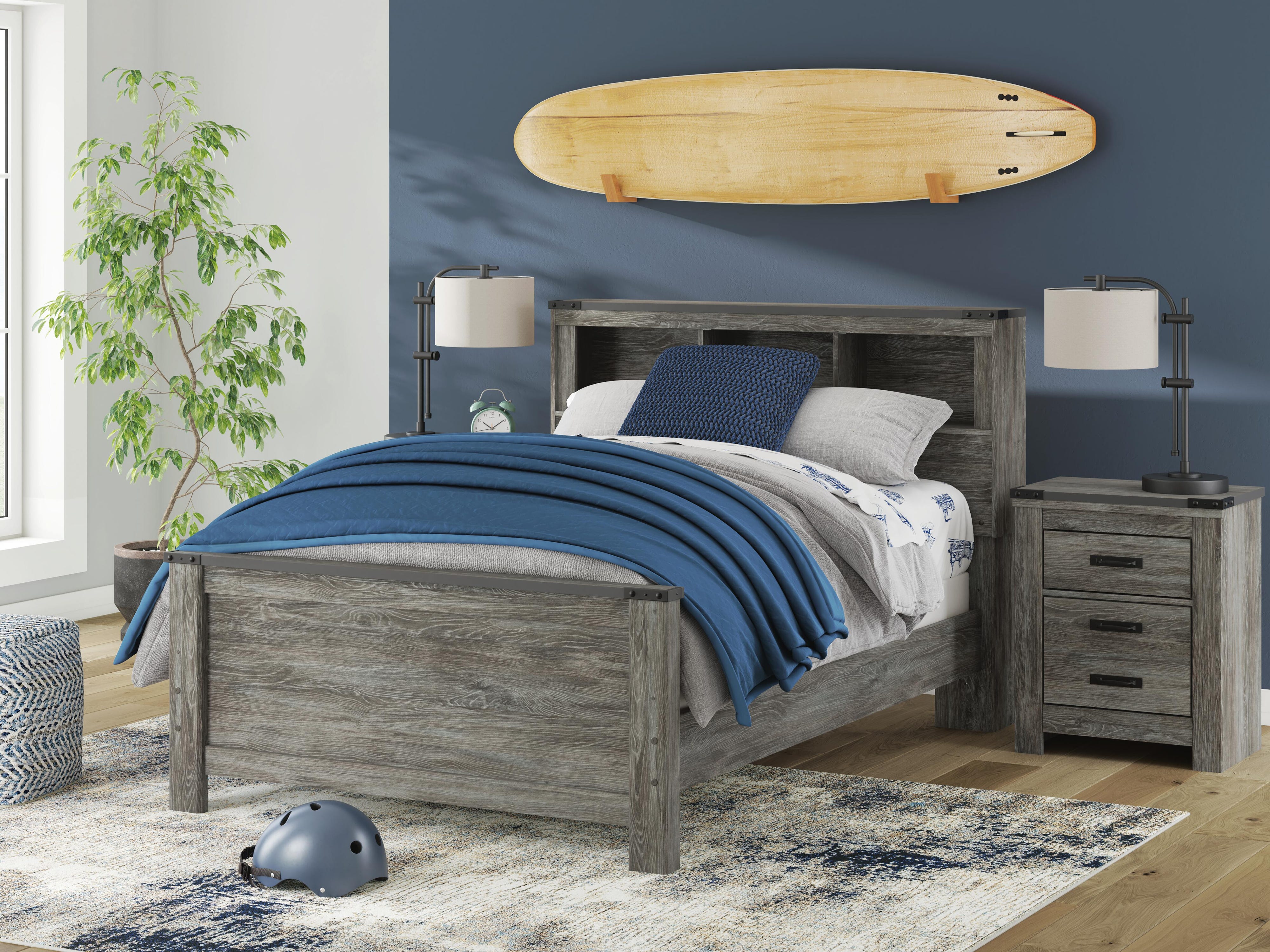 Frandern Bookcase Bed, Dresser and Mirror