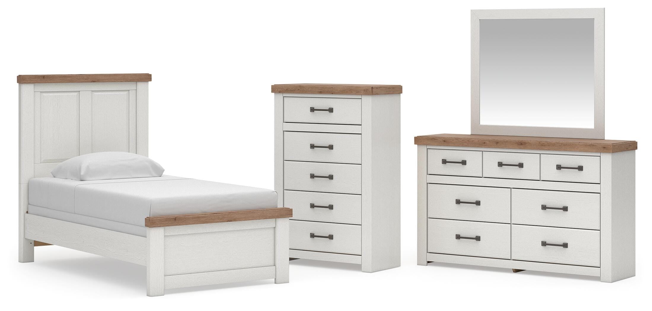 Savonport Panel Bed, Dresser, Mirror and Chest