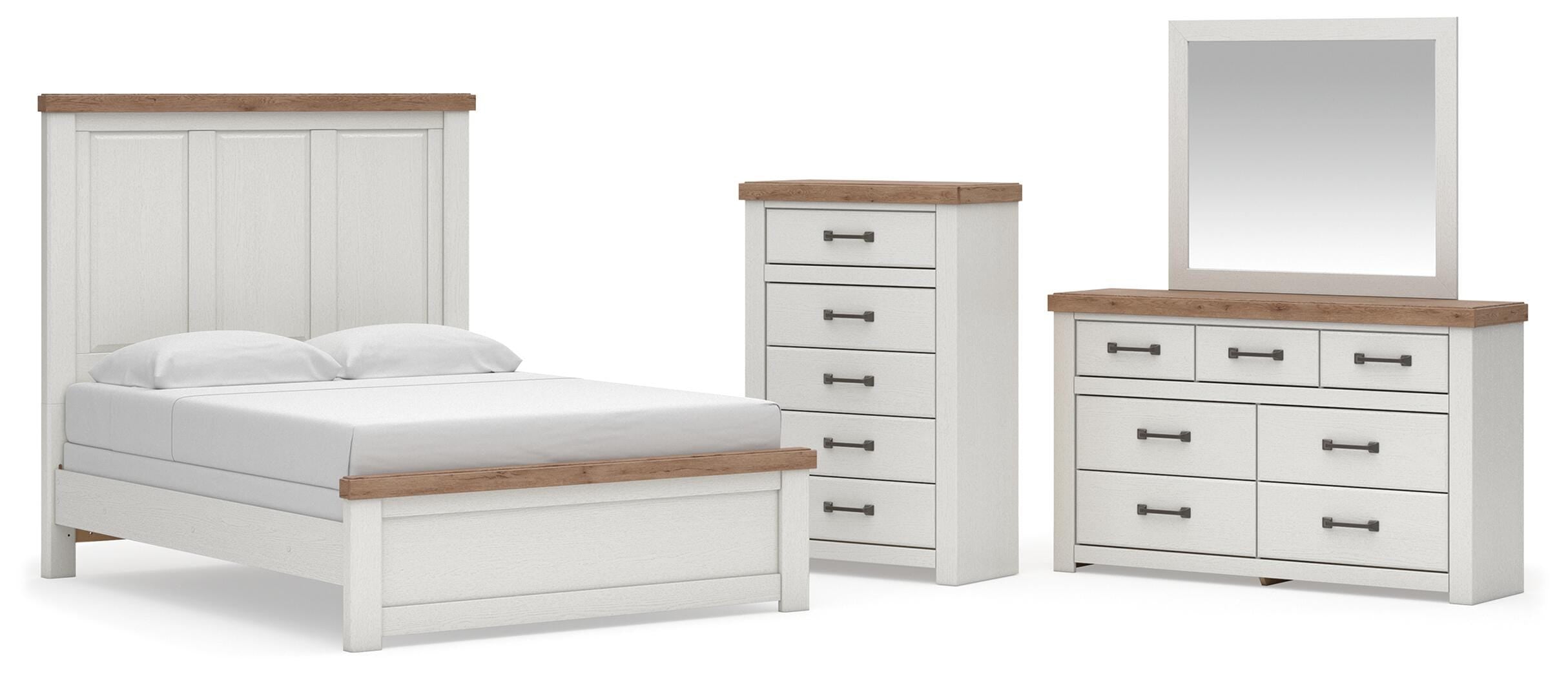 Savonport Panel Bed, Dresser, Mirror and Chest