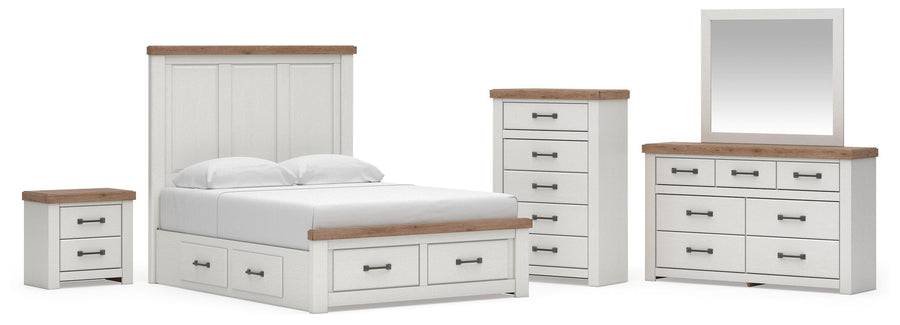 Savonport Panel Storage Bed, Dresser, Mirror, Chest and Nightstand