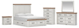 Savonport Panel Storage Bed, Dresser, Mirror, Chest and Nightstand