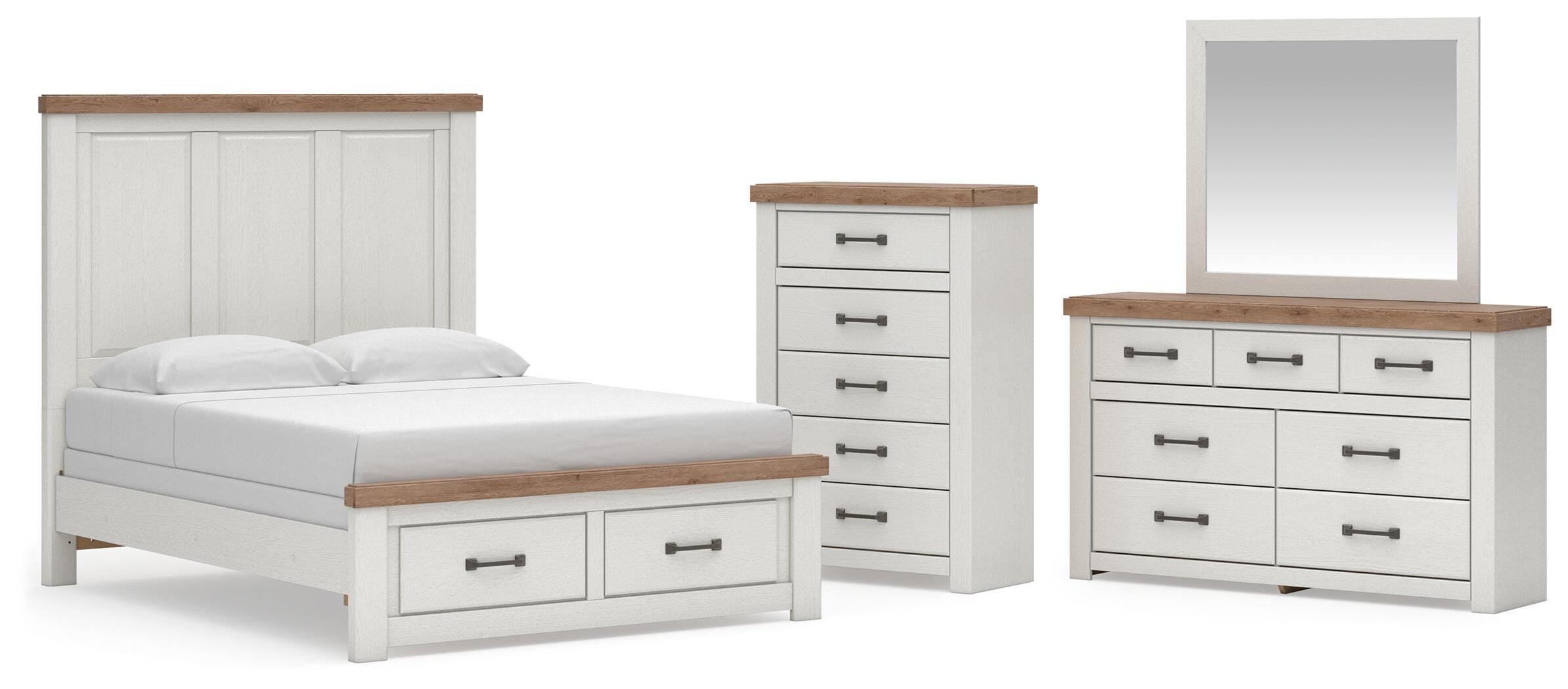 Savonport Panel Storage Bed, Dresser, Mirror and Chest