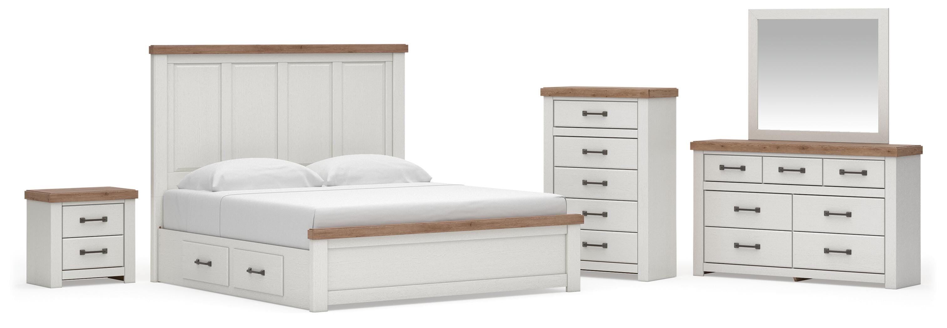 Savonport Panel Bed with Storage, Dresser, Mirror, Chest and Nightstand
