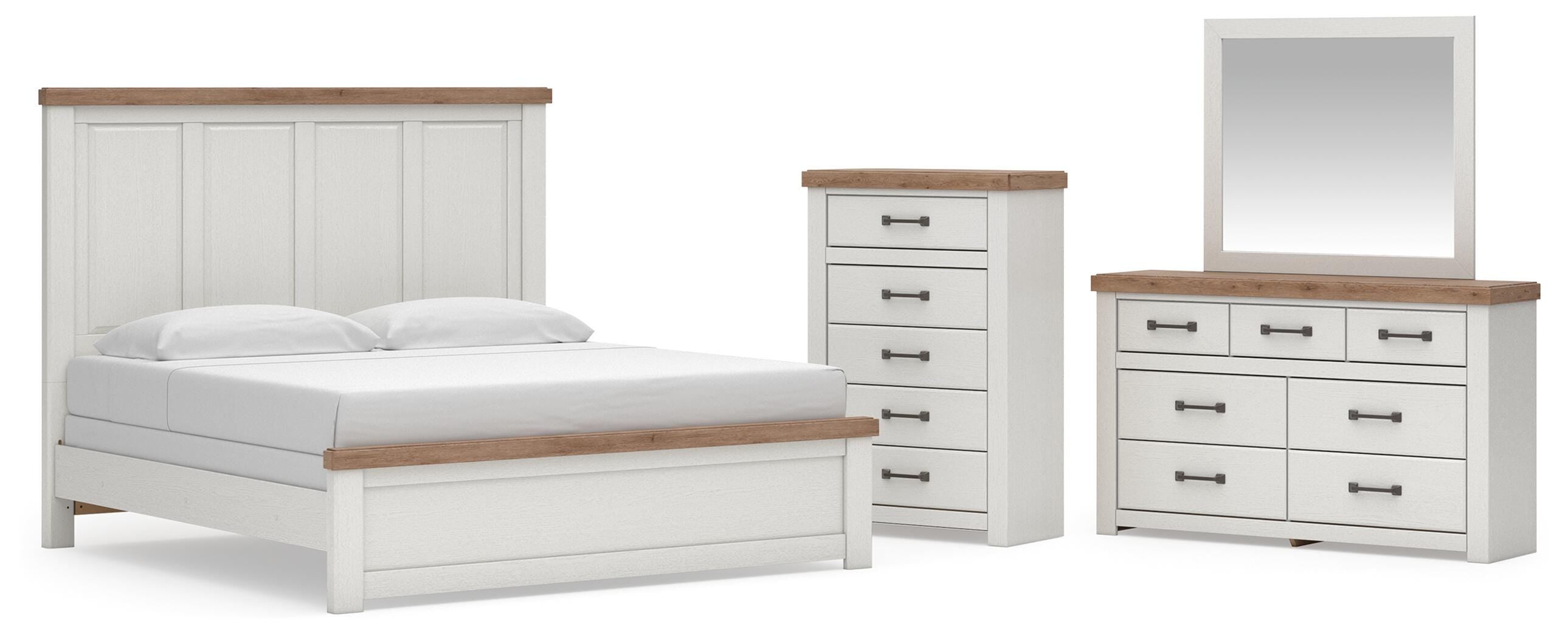 Savonport Panel Bed, Dresser, Mirror and Chest