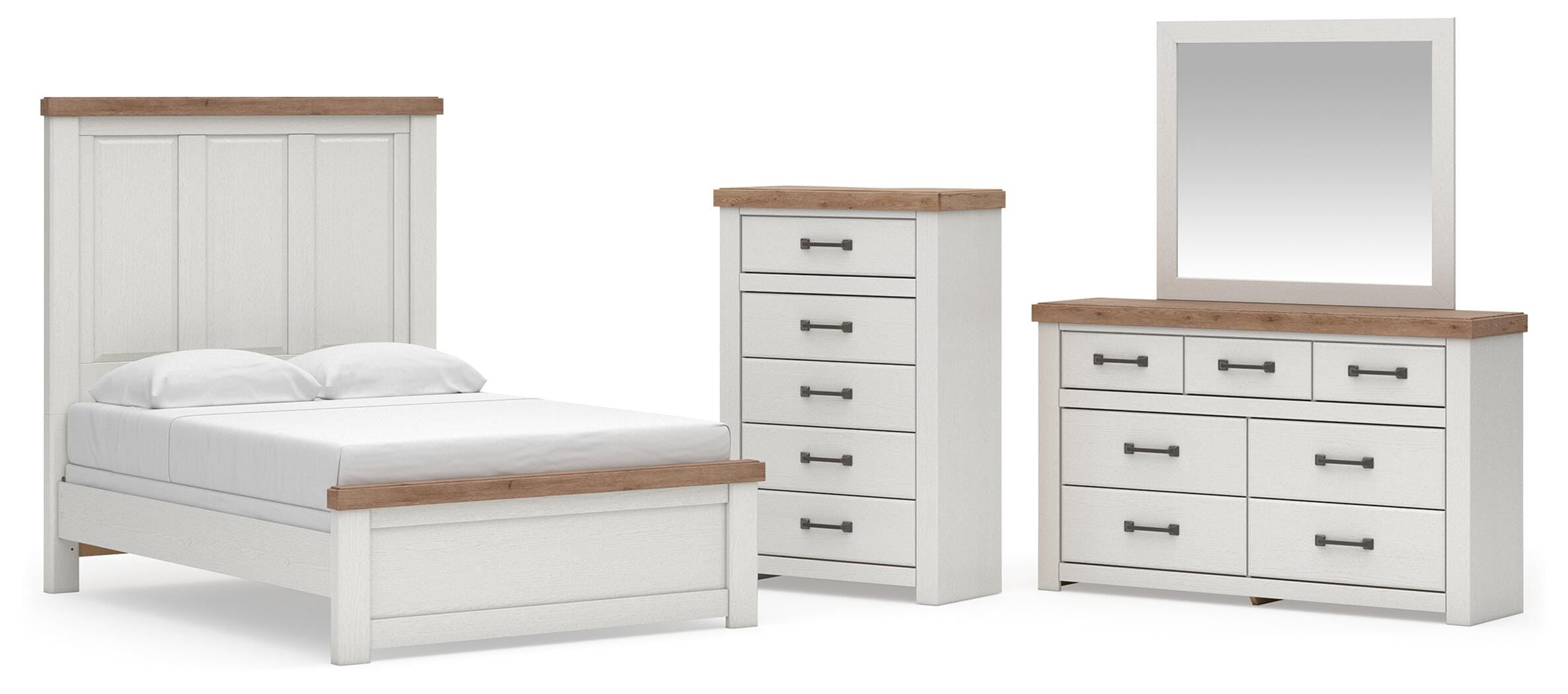 Savonport Panel Bed, Dresser, Mirror and Chest
