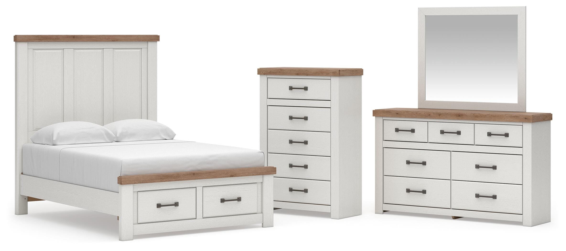 Savonport Panel Storage Bed, Dresser, Mirror and Chest