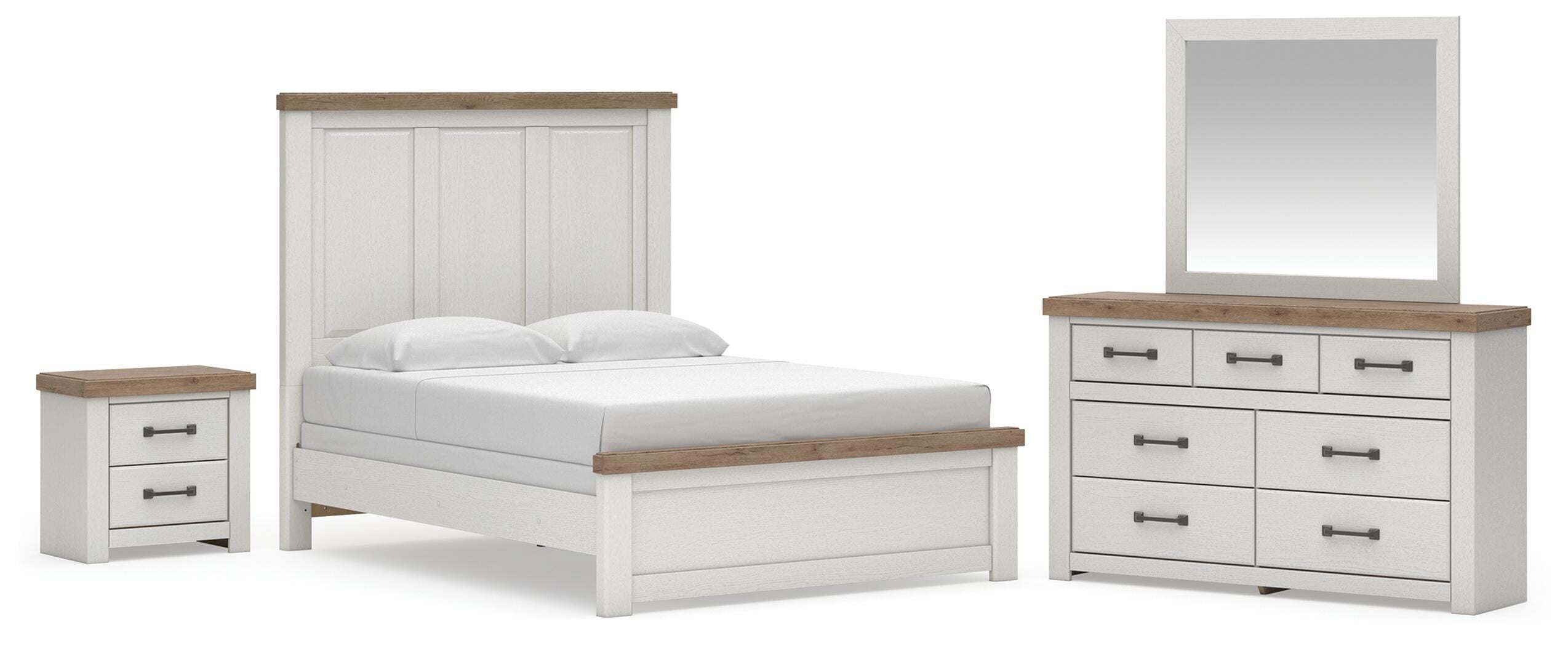Savonport Panel Bed. Dresser, Mirror and Nightstand