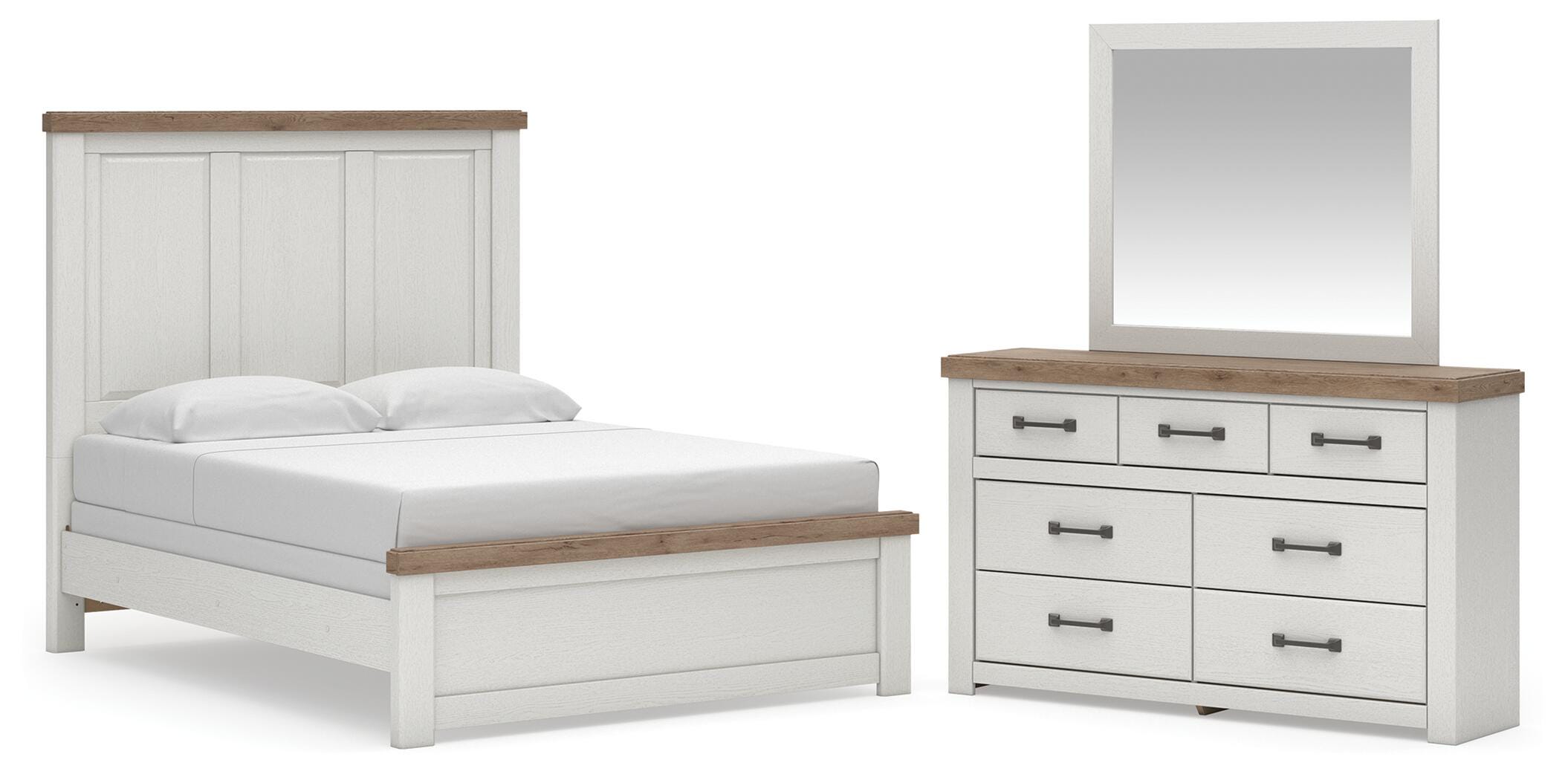 Savonport Panel Bed, Dresser and Mirror