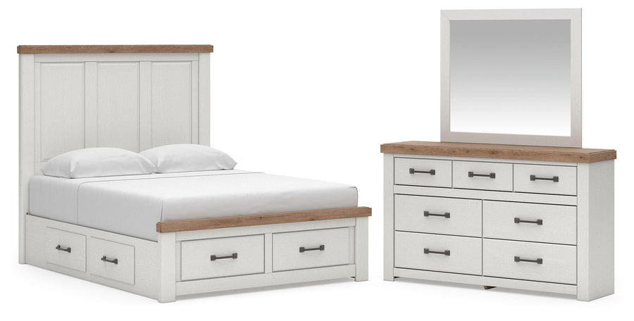 Savonport Panel Storage Bed, Dresser and Mirror