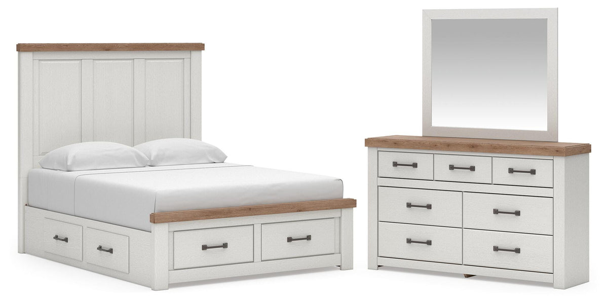 Savonport Panel Storage Bed, Dresser and Mirror