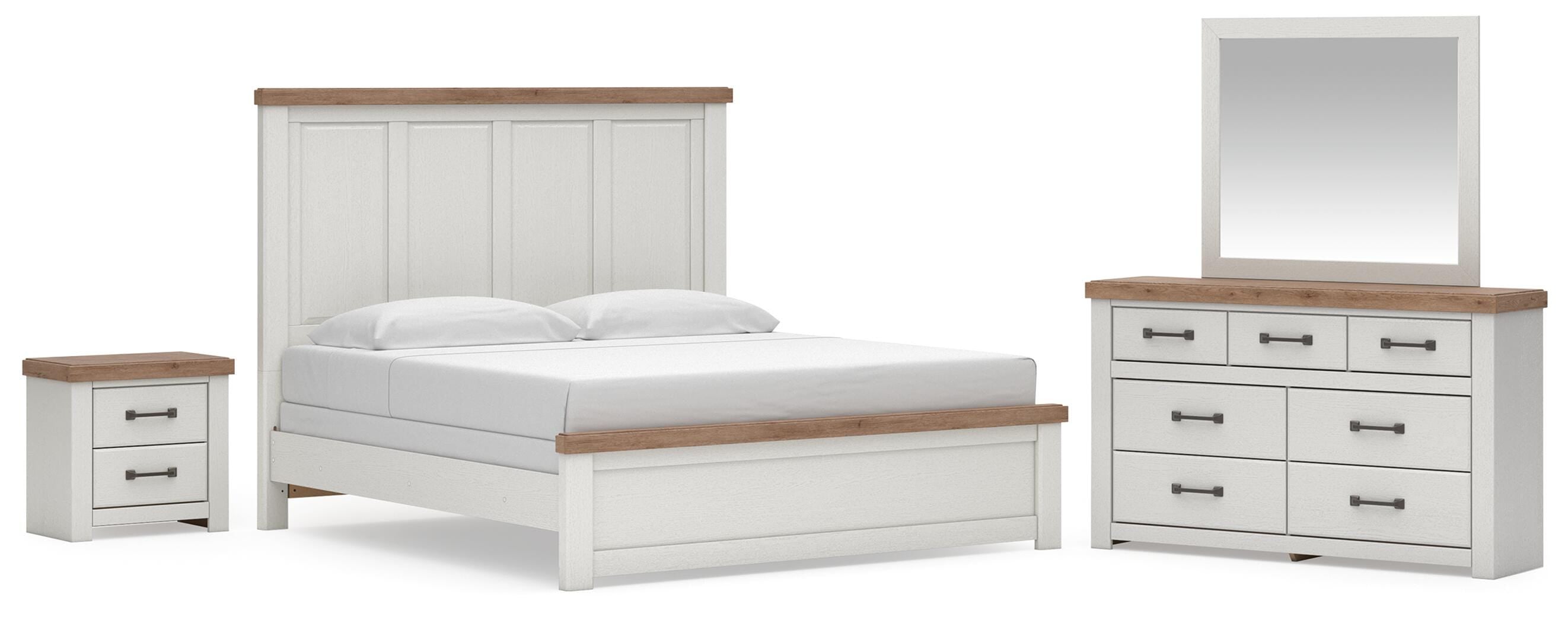 Savonport Panel Bed. Dresser, Mirror and Nightstand
