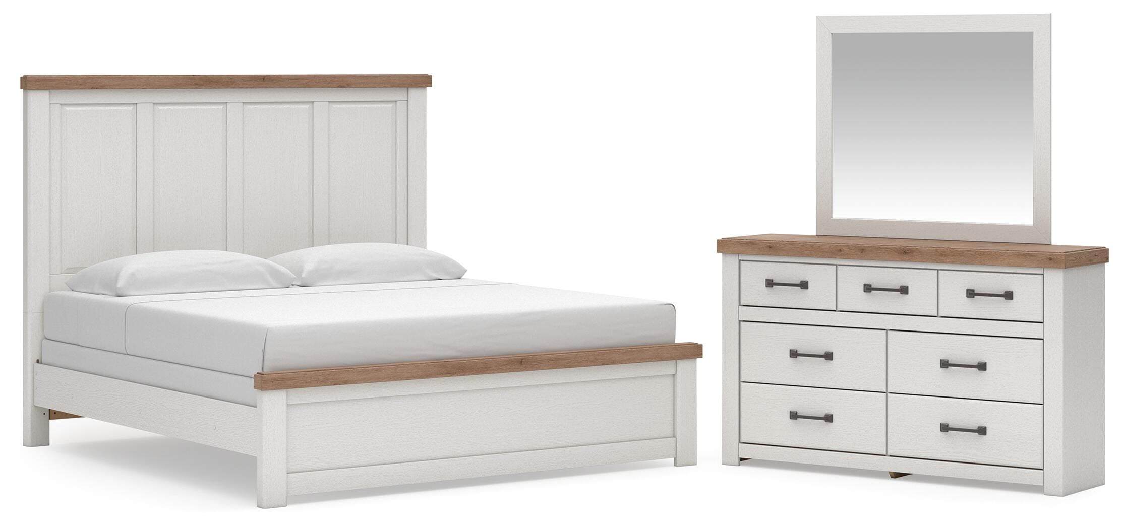 Savonport Panel Bed, Dresser and Mirror