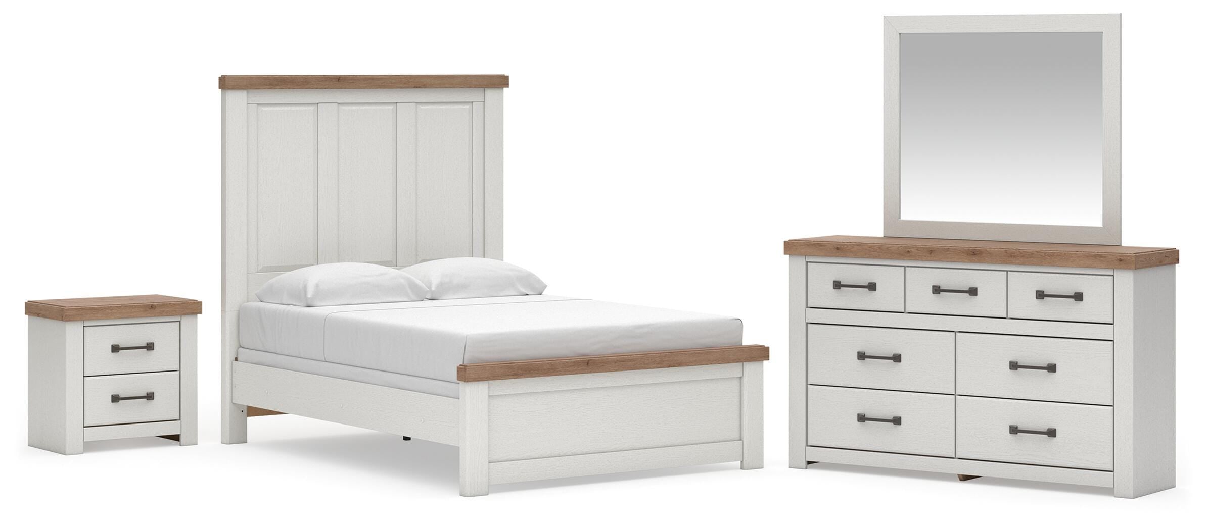 Savonport Panel Bed. Dresser, Mirror and Nightstand