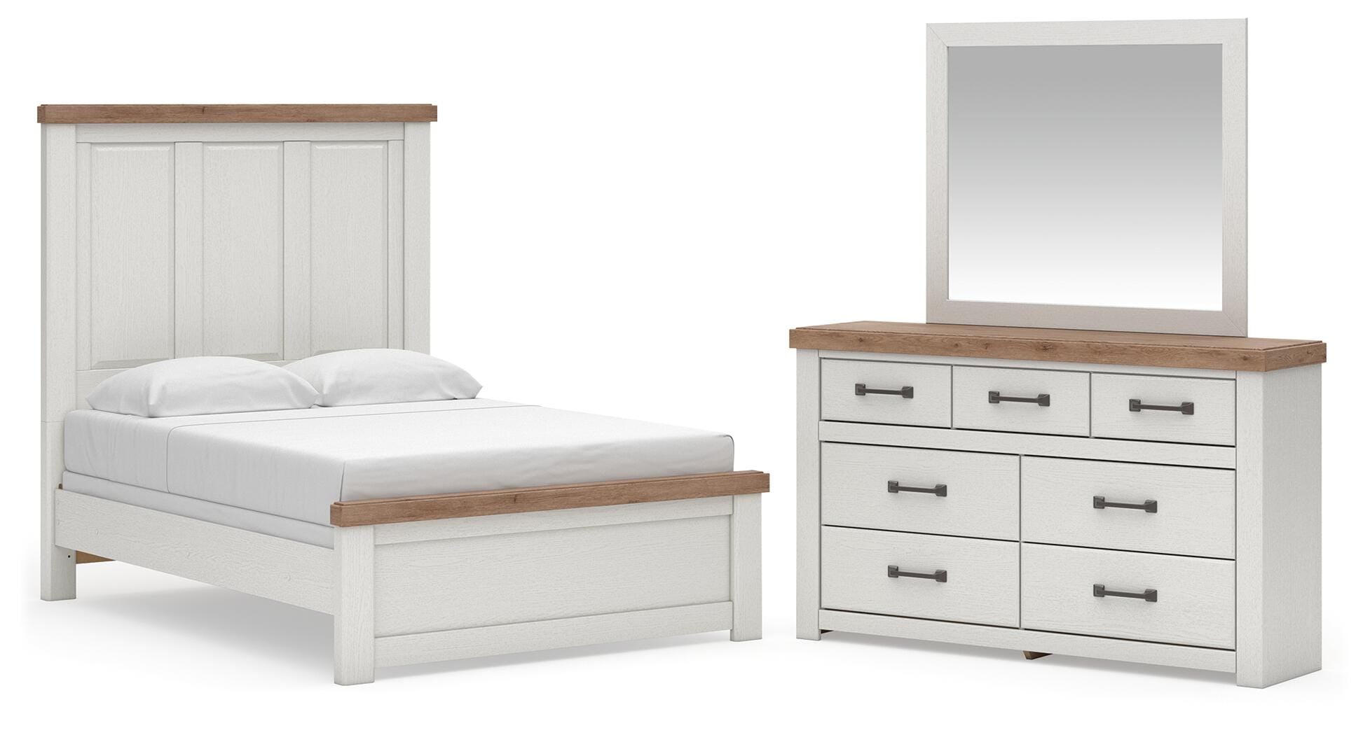 Savonport Panel Bed, Dresser and Mirror