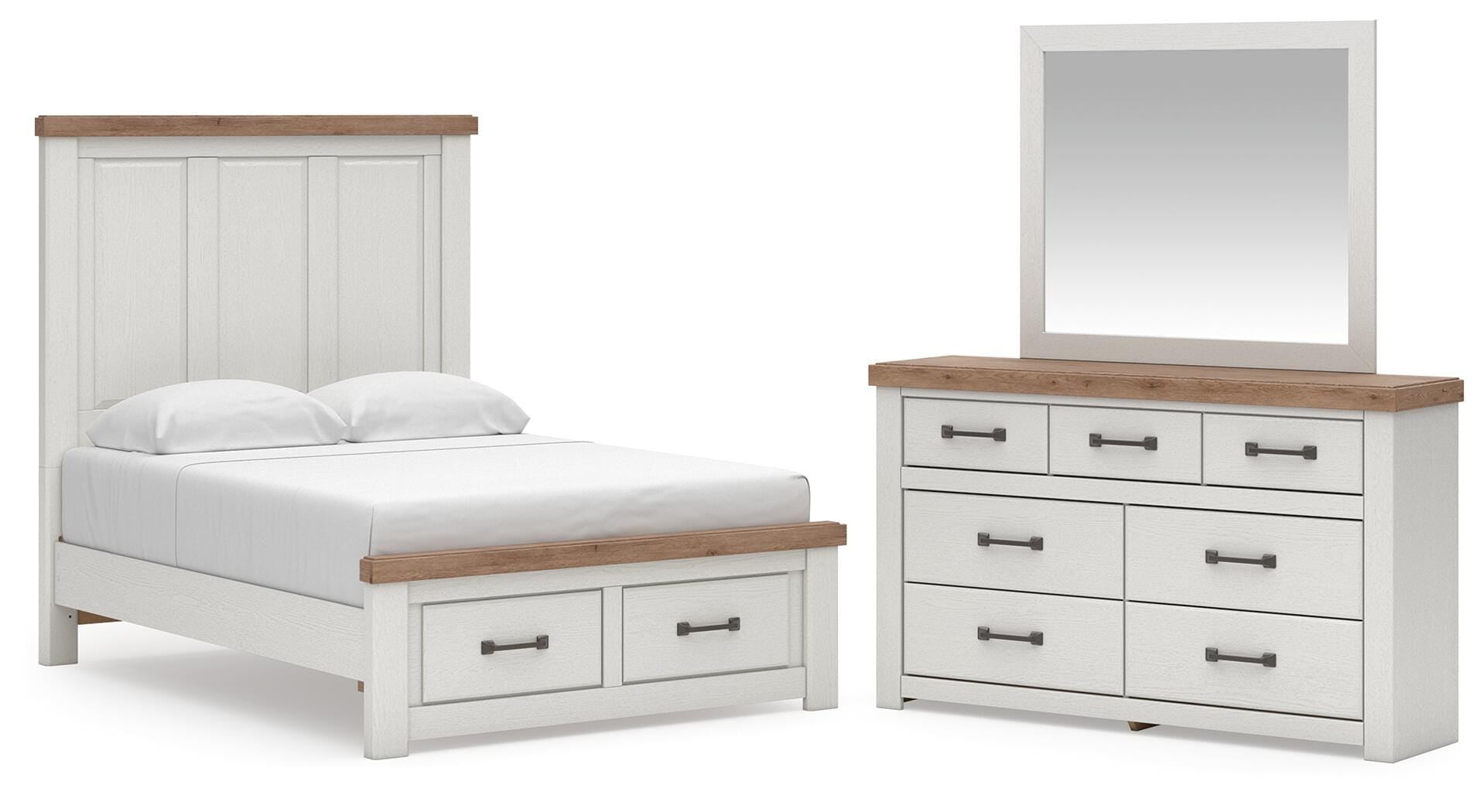 Savonport Panel Storage Bed, Dresser and Mirror