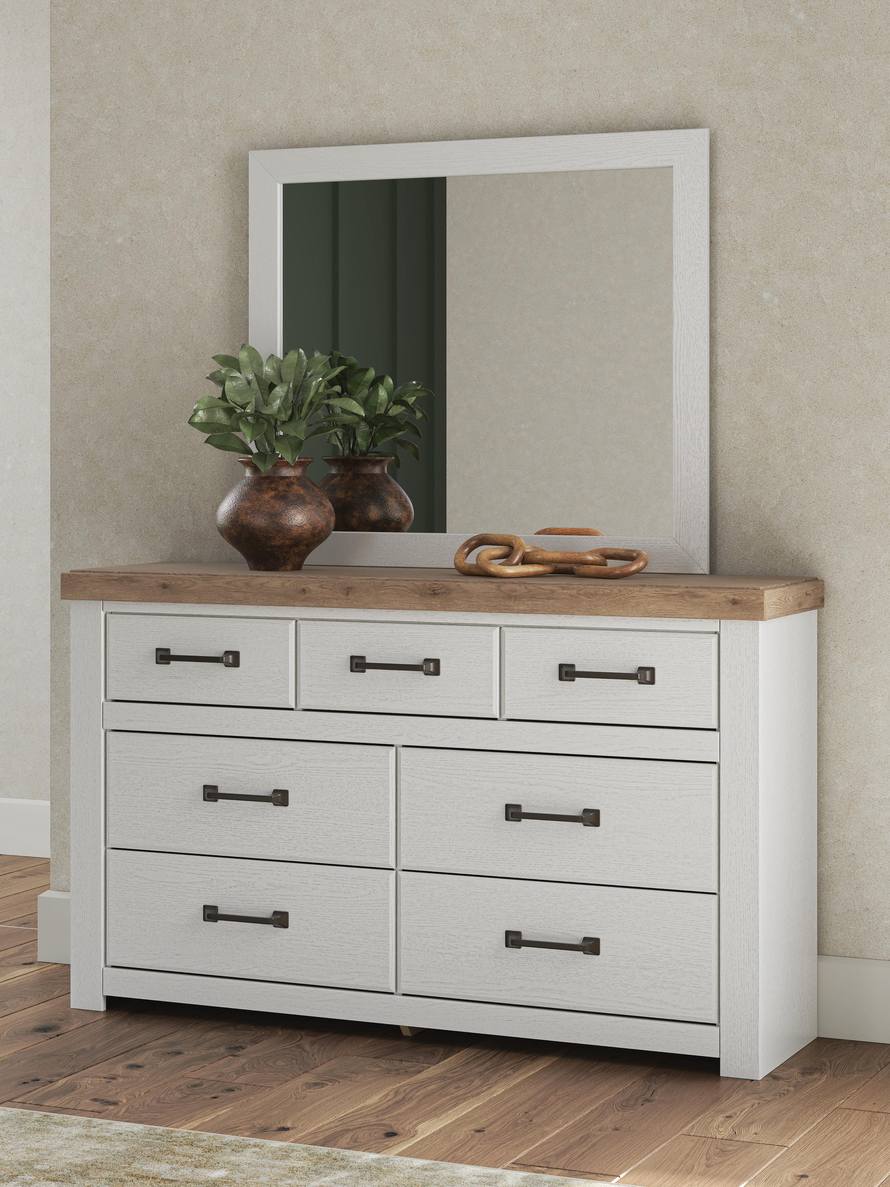 Savonport Panel Bed. Dresser, Mirror and Nightstand