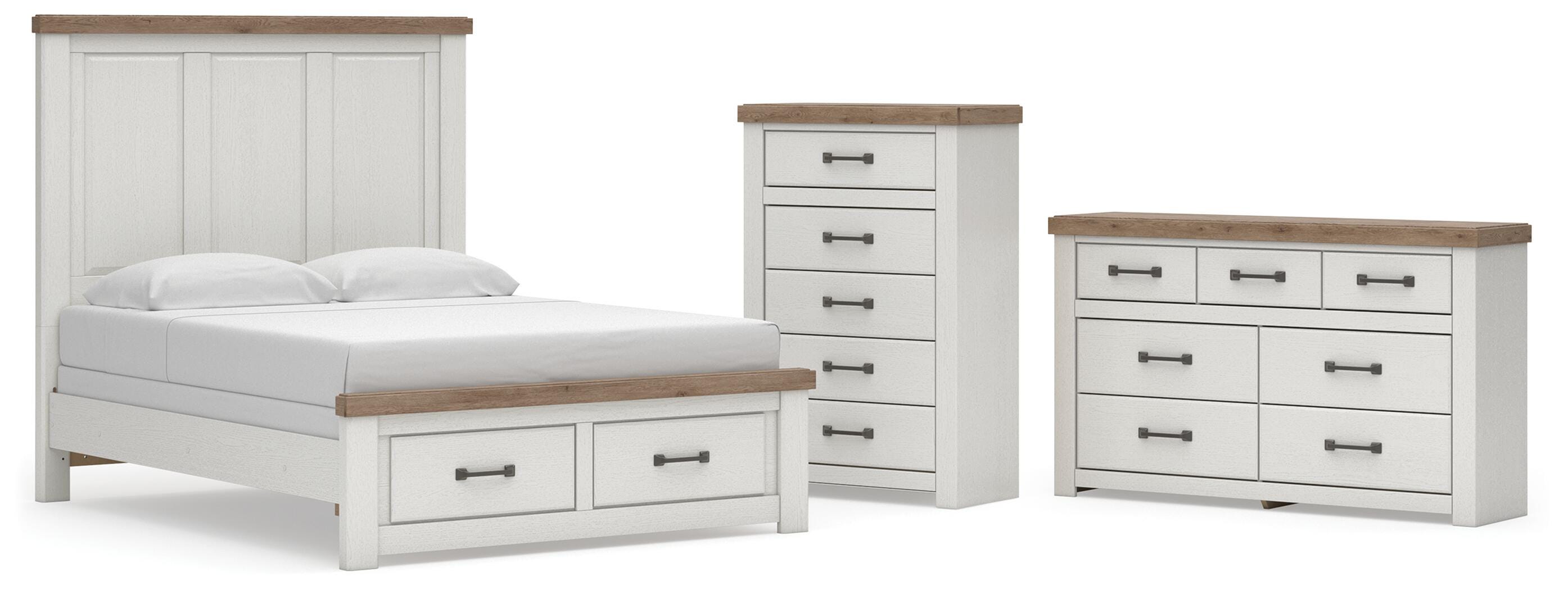 Savonport Panel Storage Bed, Dresser and Chest