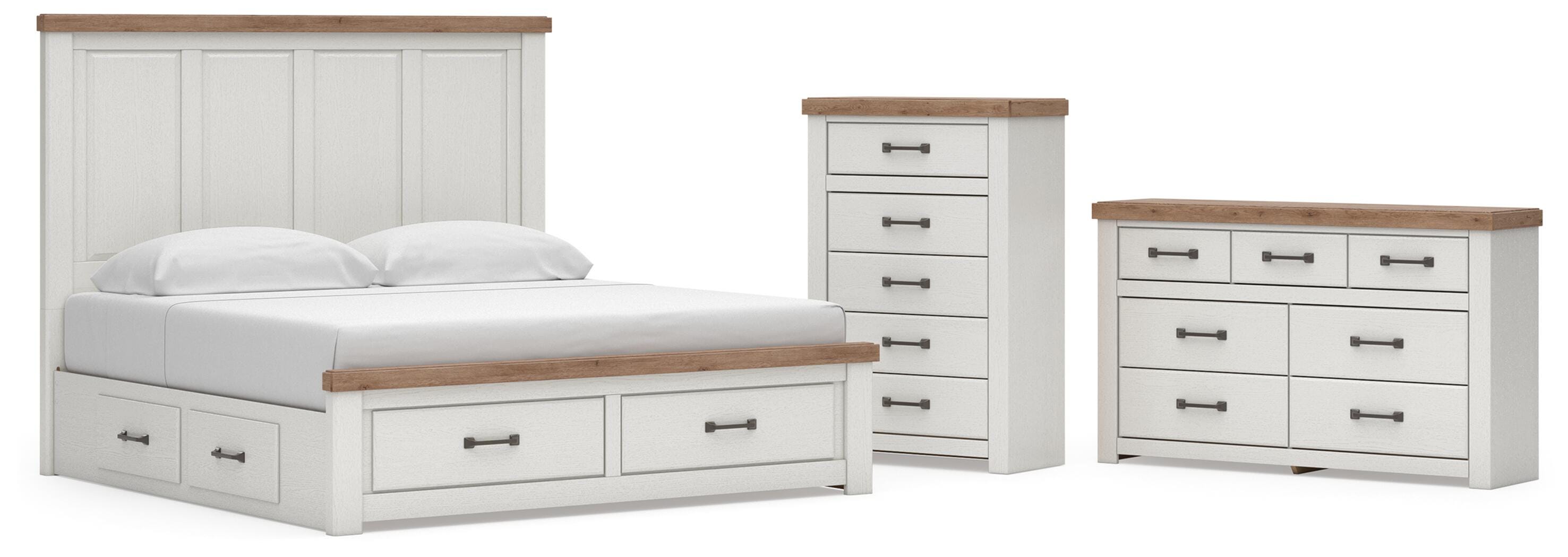 Savonport Panel Storage Bed, Dresser and Chest