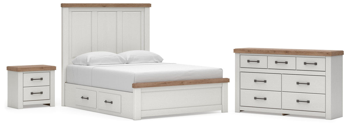 Savonport Panel Bed with Storage, Dresser and Nightstand