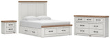 Savonport Panel Storage Bed, Dresser and Nightstand