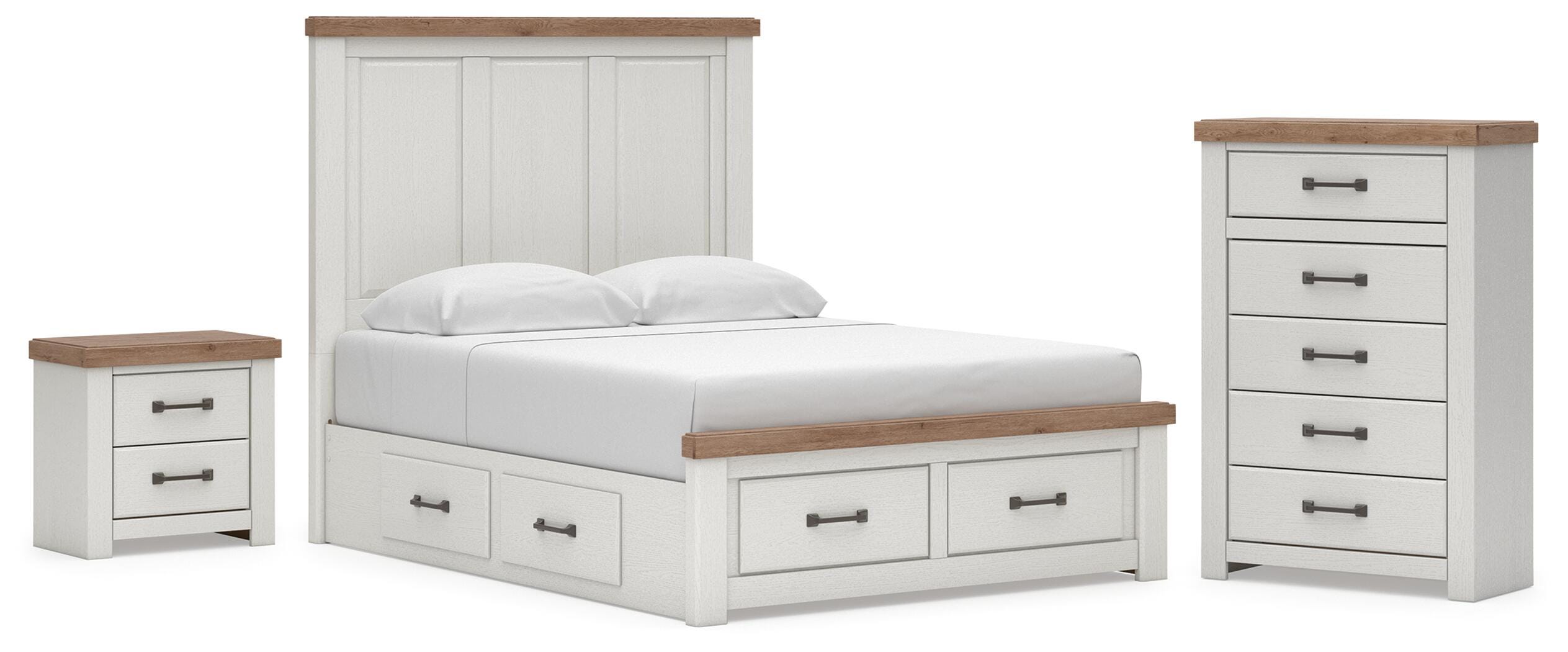 Savonport Panel Storage Bed, Chest and Nightstand
