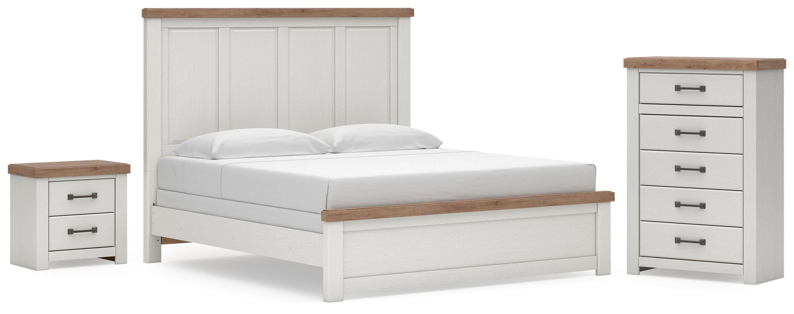 Savonport Panel Bed, Chest and Nightstand