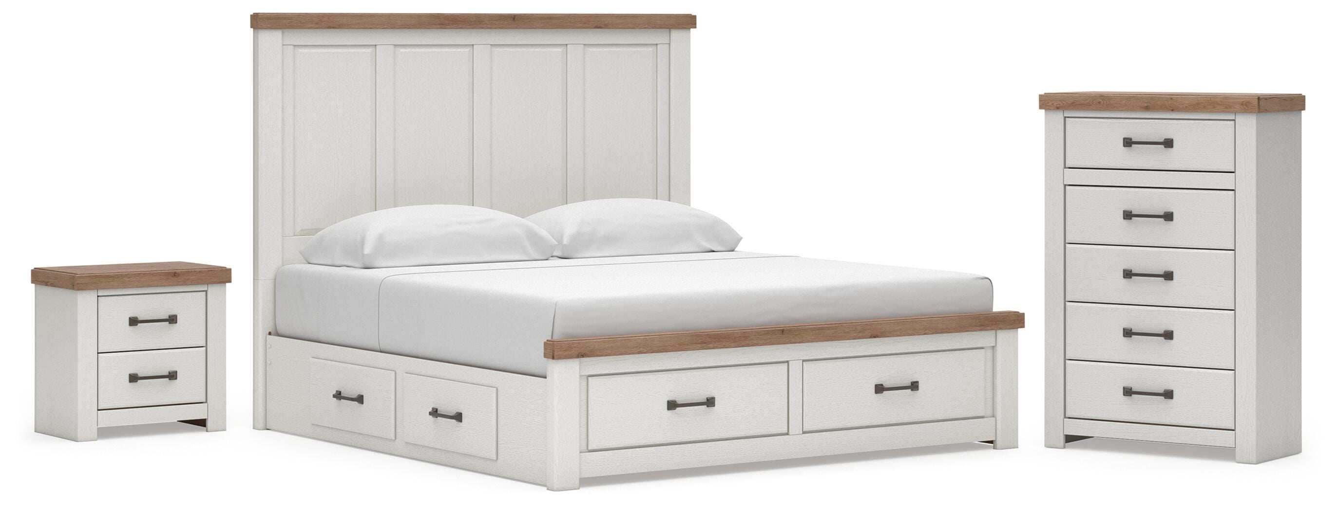 Savonport Panel Storage Bed, Chest and Nightstand