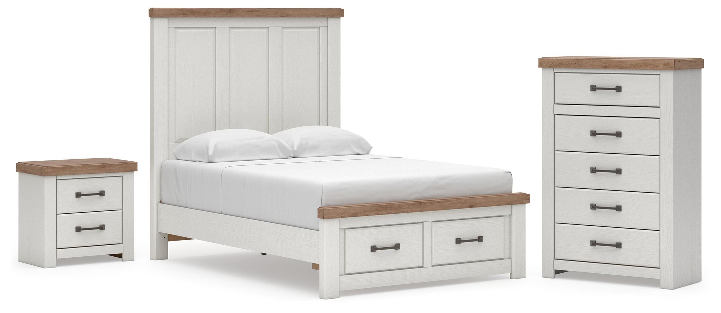 Savonport Panel Storage Bed, Chest and Nightstand