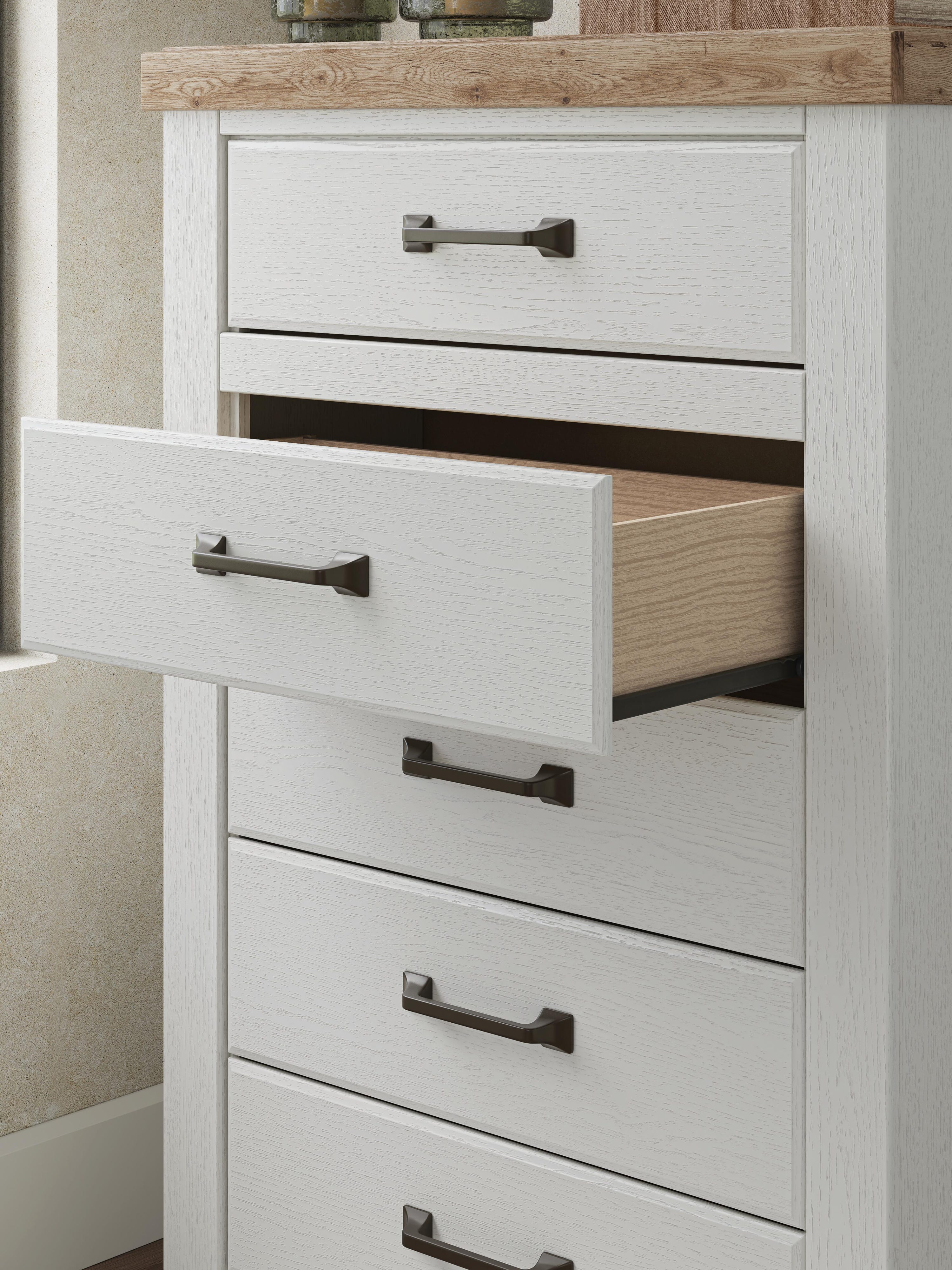 Savonport Panel Storage Bed, Chest and Nightstand