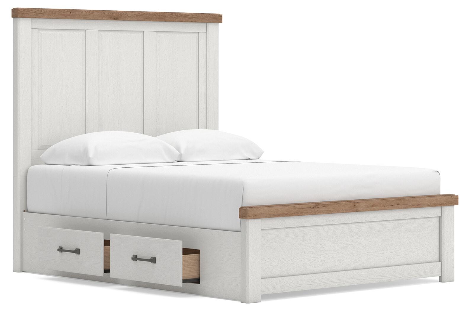 Savonport Panel Bed with Storage, Dresser, Mirror and Chest