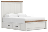 Savonport Panel Bed with Storage. Dresser, Mirror and Nightstand